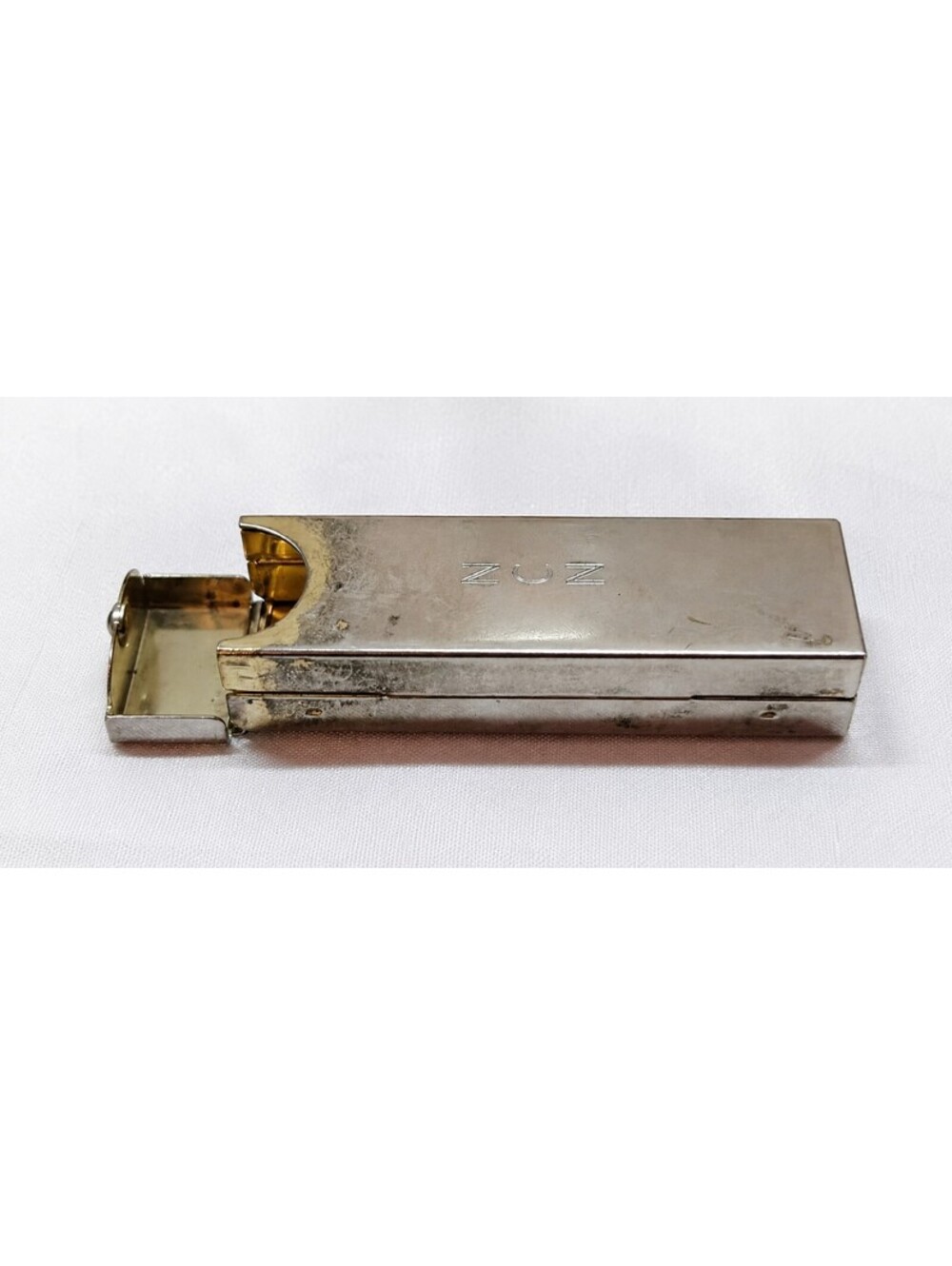 Vintage Hong Kong NCN Metal Pocket Ashtray Portable Travel Case